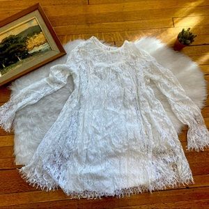 Urban Outfitters Kimchi Blue White Lace Babydoll Dress